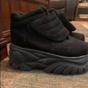 Black platform shoes